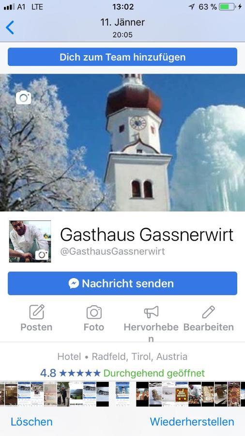 Hôtel Gassnerwirt Radfeld Extérieur photo